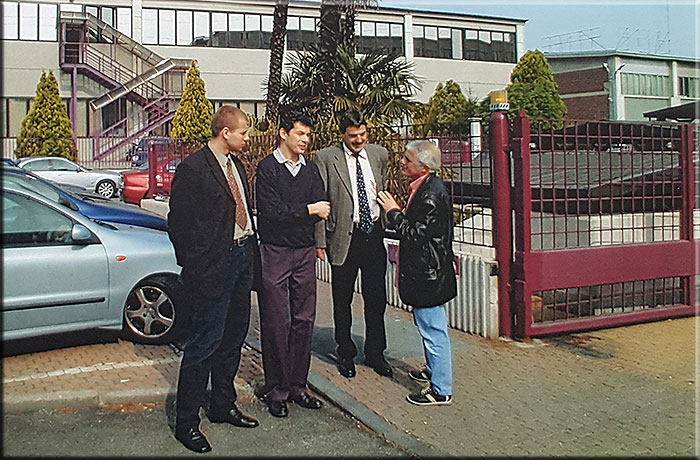 Rivoli via Ferrero 9 29 Aprile 2002 Da sinistra Branislav Kollar, Tiziano Novo, Kirch Hoff e Luigi Gallina.