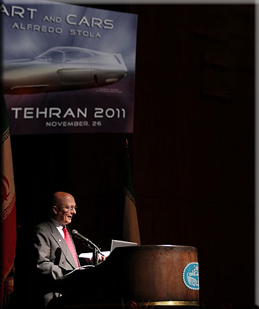 26 novembre 2011 Iran. Alfredo Stola nell'aula magna della Teheran University