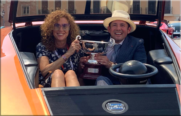 Principato di Monaco giugno 2019: Maria Paola Stola e Phillip Sarofin ( CEO MAYERS MANX Inc )